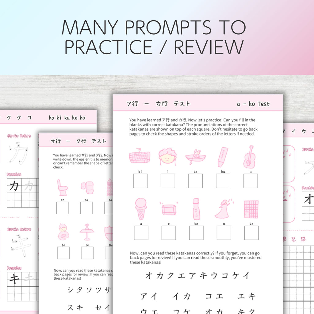 Master Hiragana And Katakana Workbooks And Flashcards Bundle