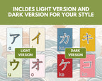 Color Coded Katakana Flashcards