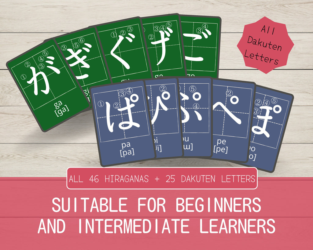 Hiragana Flashcards with Stroke Orders