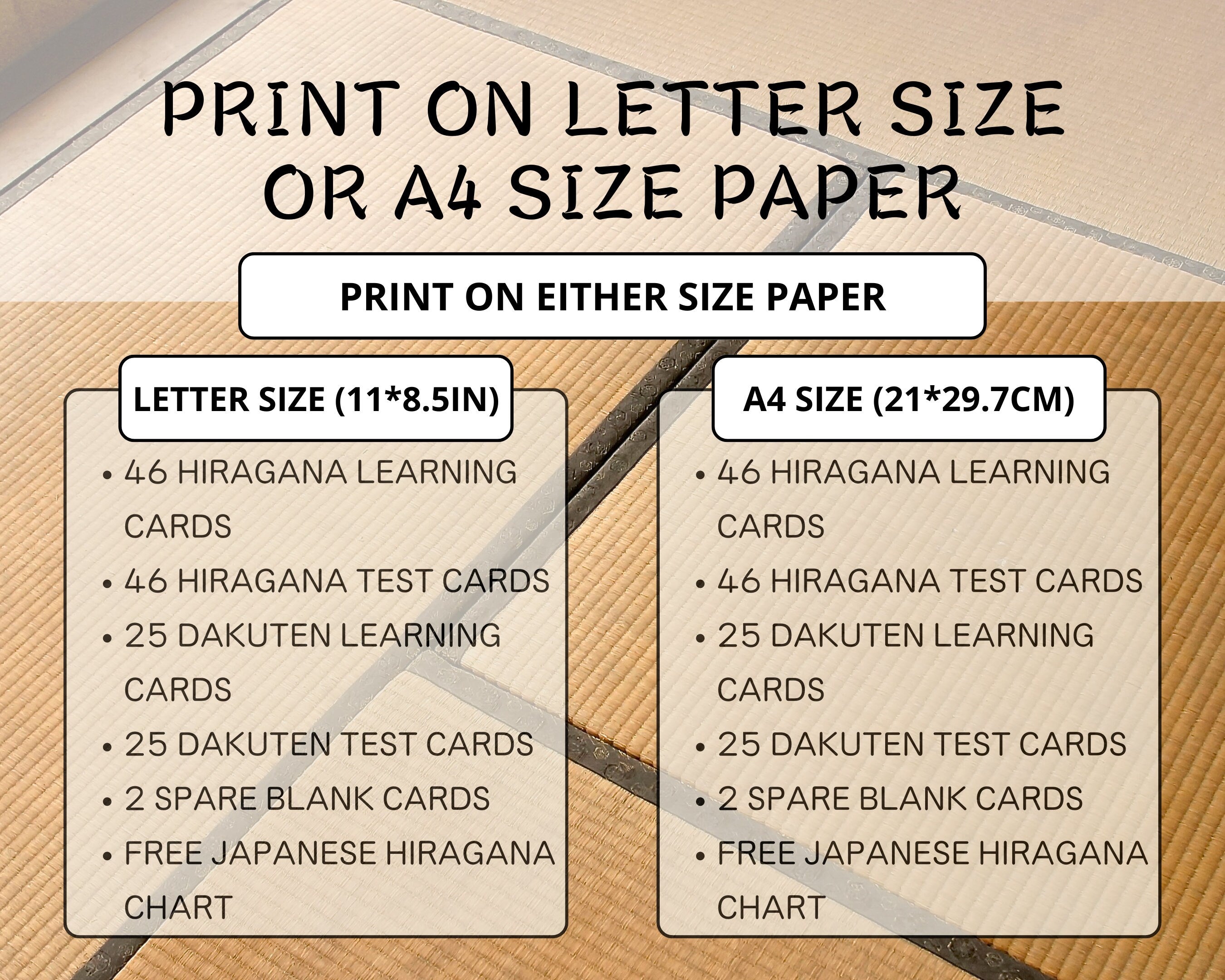 Hiragana Katakana Calligraphy Flashcard Bundle