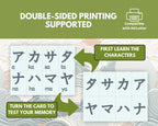 Color Coded Katakana Flashcards